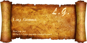 Lay Gemma névjegykártya